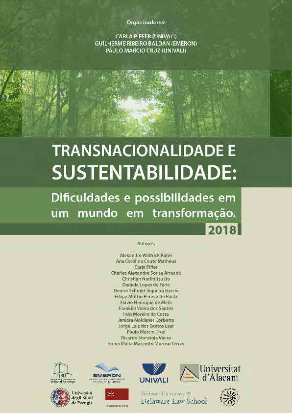 Transnacionalidade e Sustentabilidade: Dificuldades e Possibilidades em um Mundo em Transformação - 2018