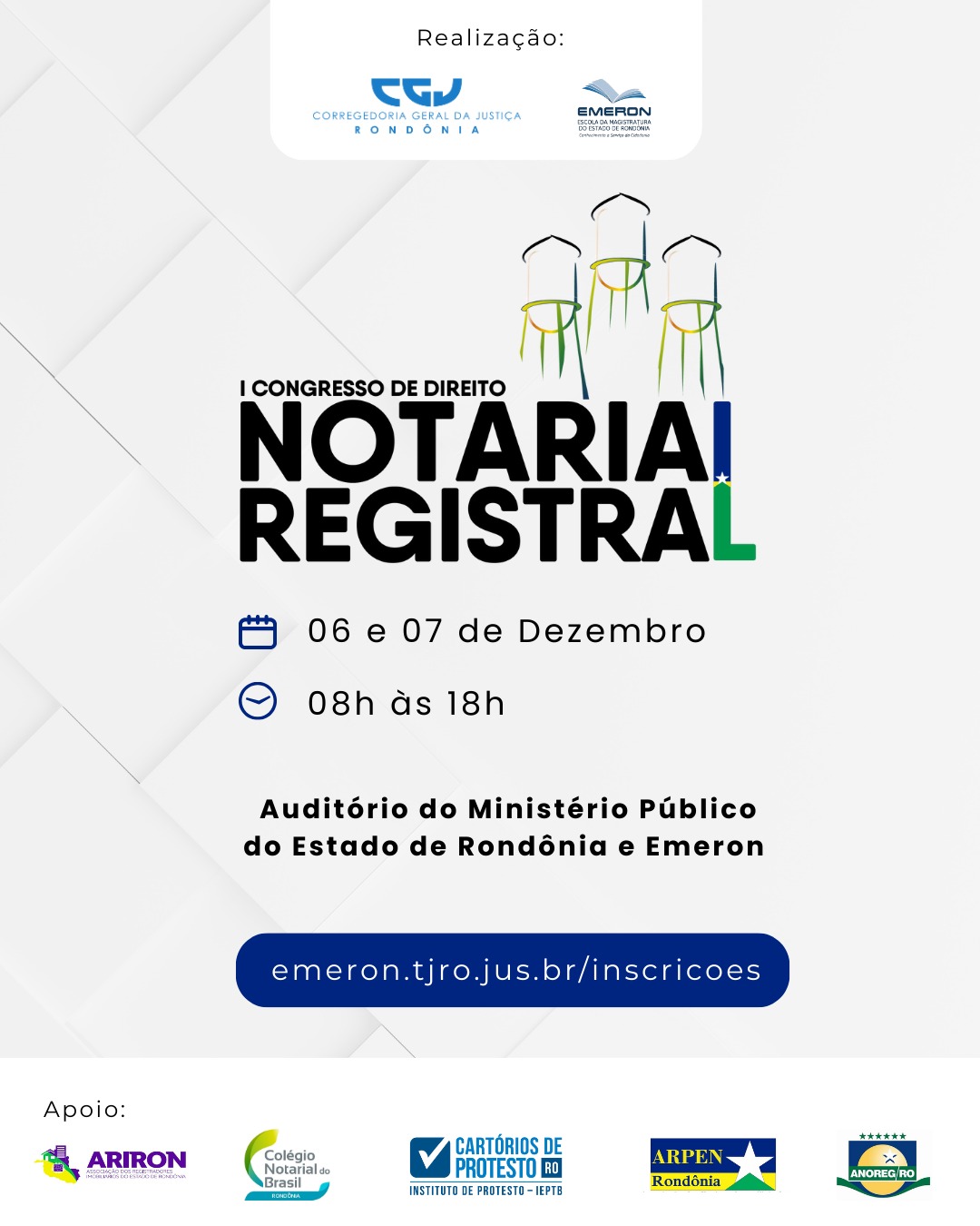 Inscrições para o Congresso Regional de Direito Notarial e Registral seguem até este domingo