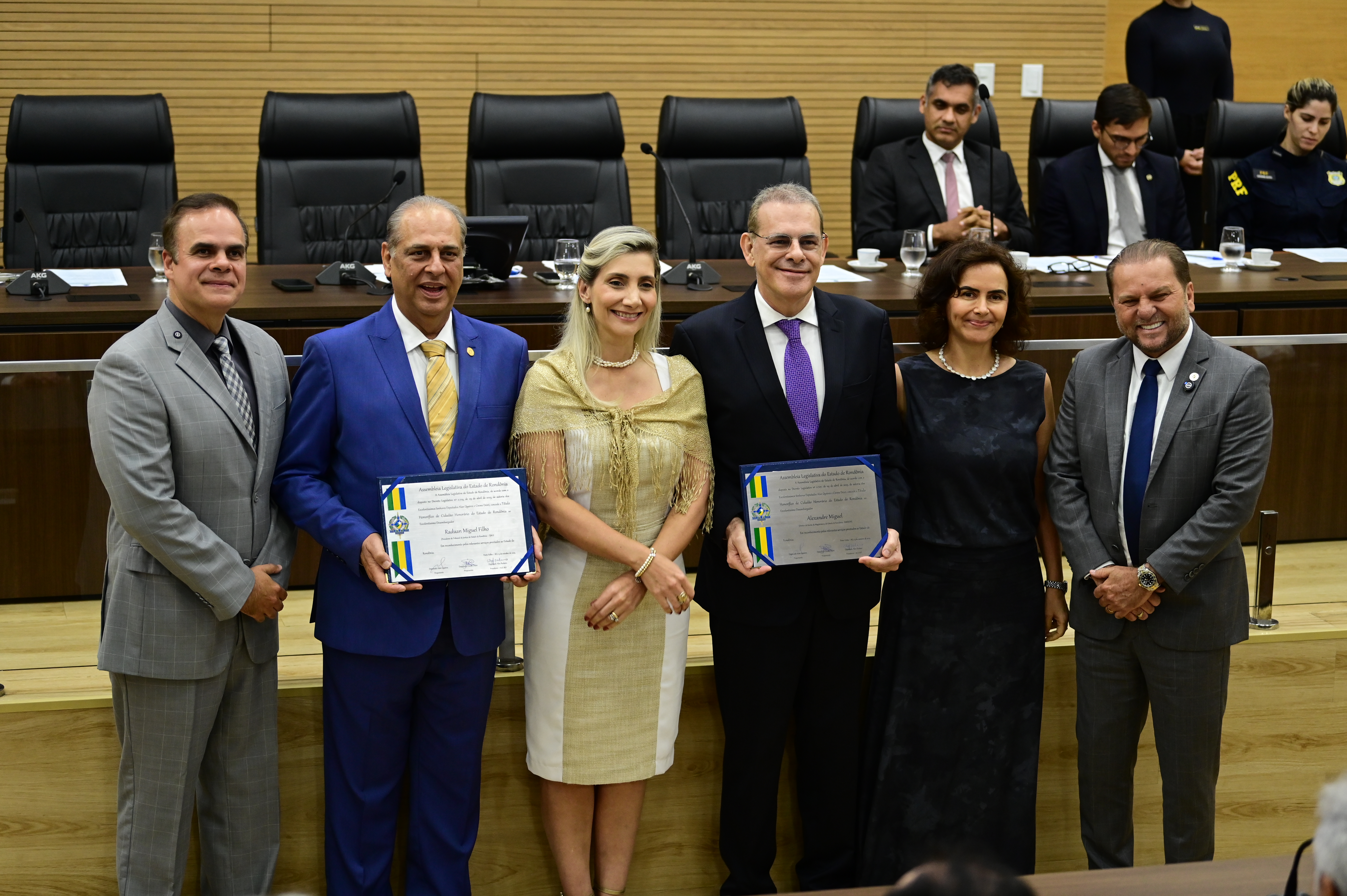 Desembargadores Alexandre Miguel e Raduan Miguel Filho recebem título de cidadão honorário do Estado de Rondônia na Alero