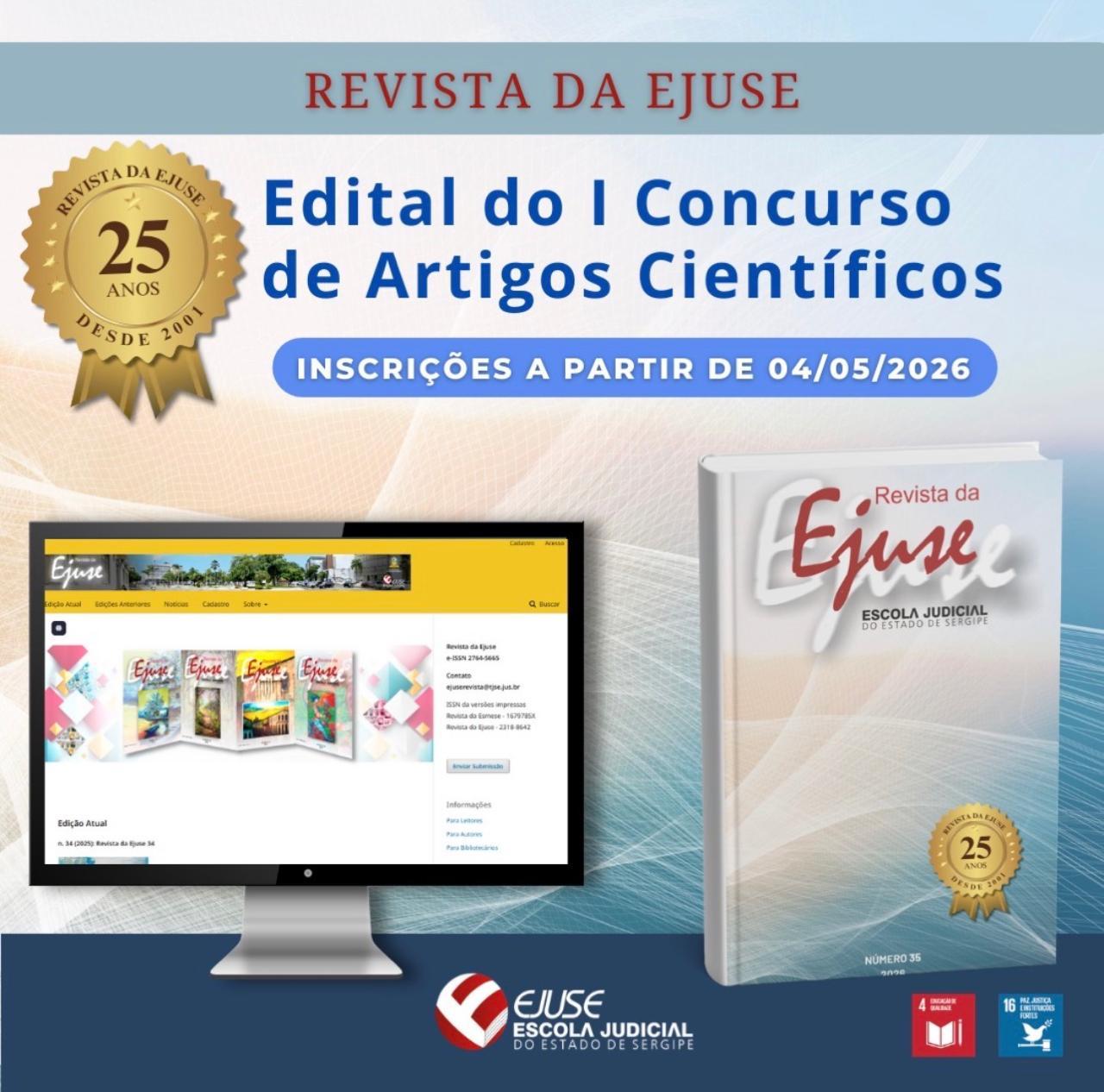 Emeron apoia lançamento do I Concurso de Artigos Científicos da Escola do Judiciário de Sergipe