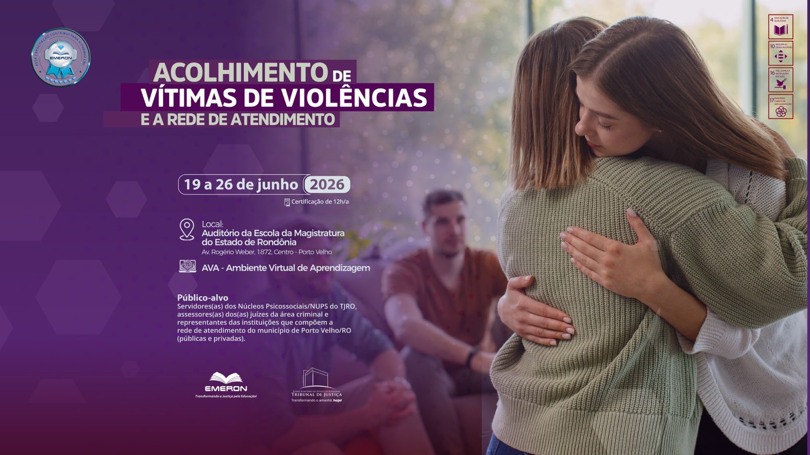 Curso Acolhimento de Vítimas de Violências e a Rede de Atendimento: inscrições abertas para representantes do Conselho Tutelar, Creas, Cras e casas de acolhimento
